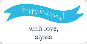 Blue Banner Gift Stickers